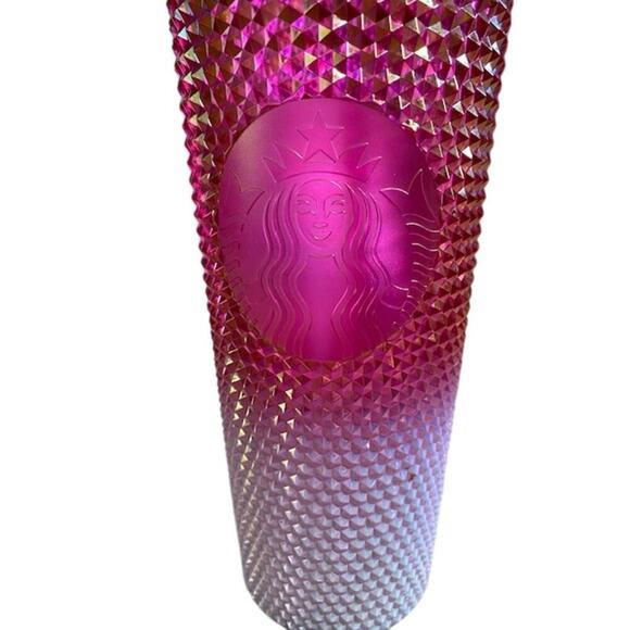 Starbucks Holiday Tumbler Set of 3 Gold/Ruby/White Studded 24 Oz Cold Cup NEW - Picture 3 of 9